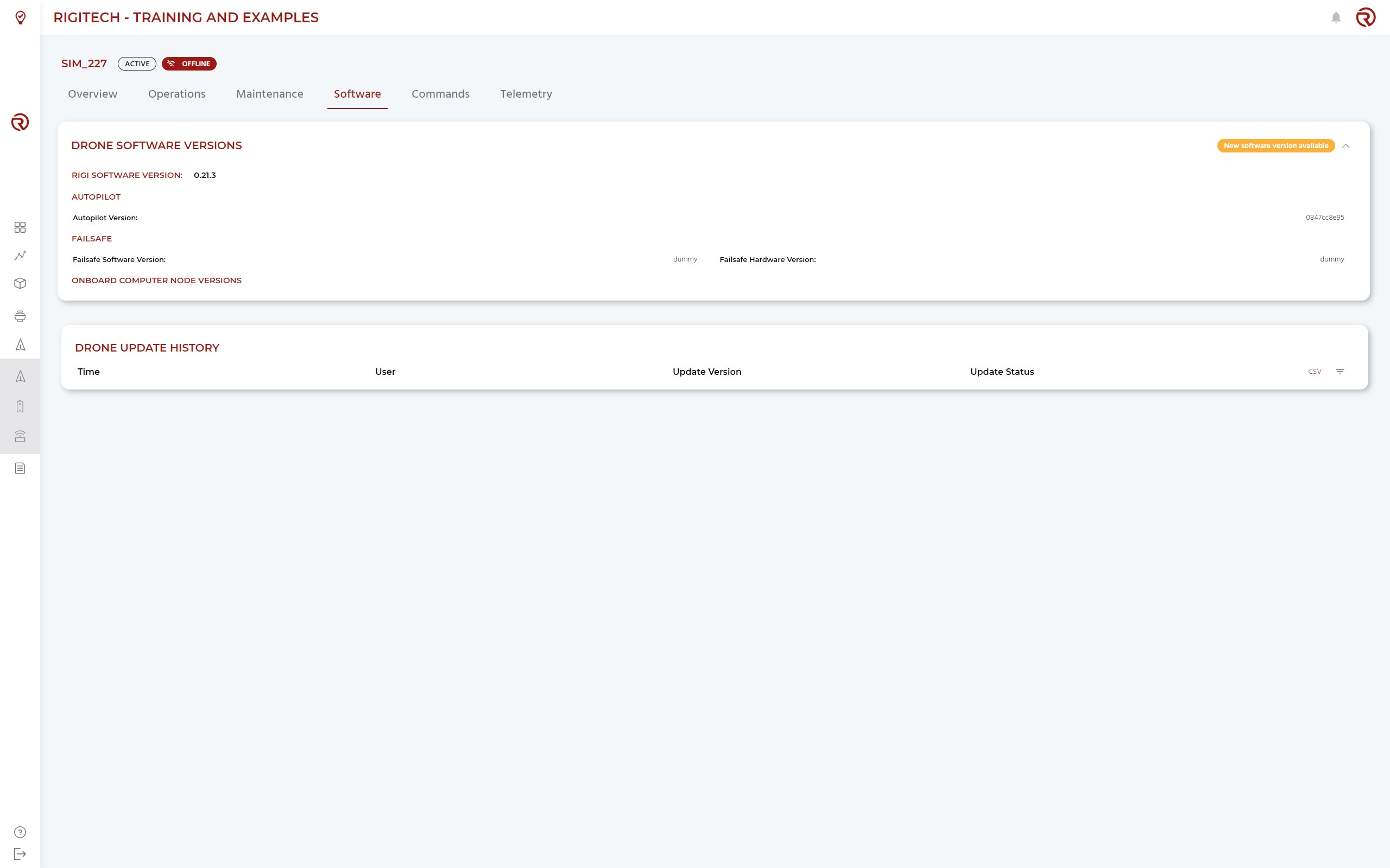 Software update interface