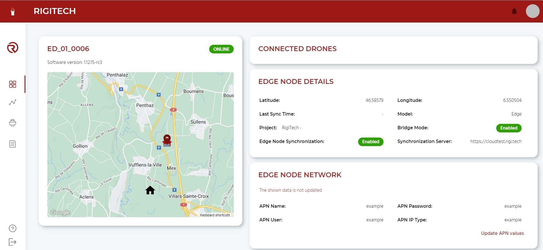 Edge Node Dashboard and APN