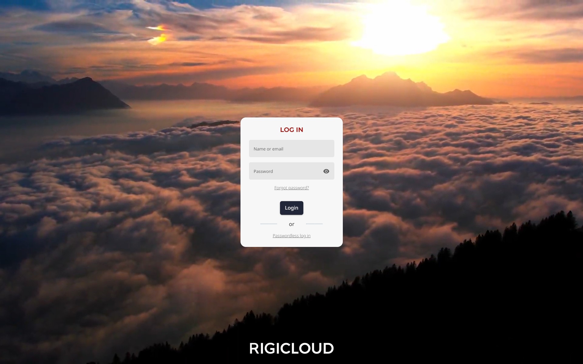Login page