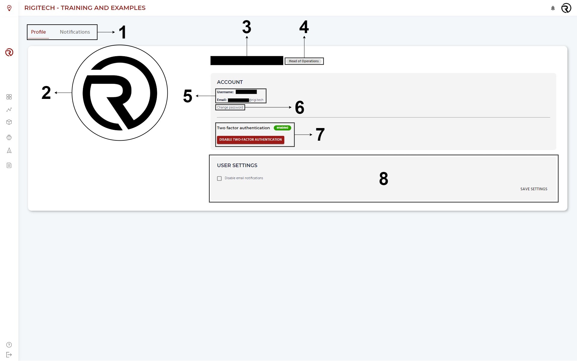 User information