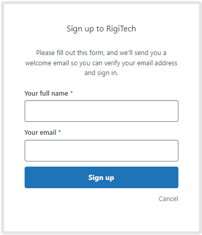 Sign up