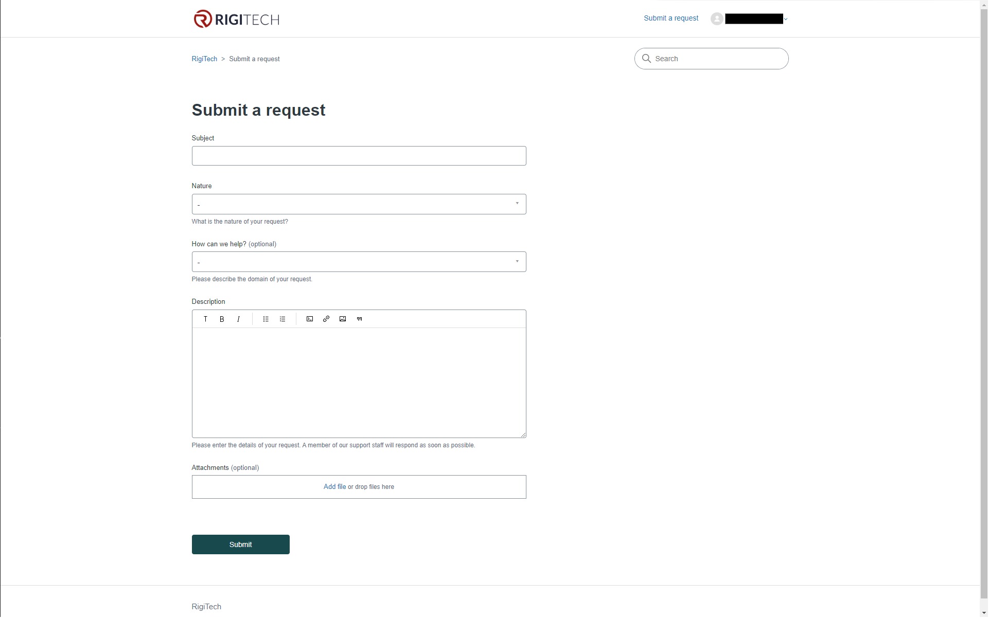 Submit request
